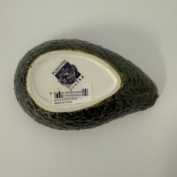 Plentiful Pantry Green & Yellow 7" Avocado Guacamole Ceramic Serving Dish Bowl - Picture 3 of 3